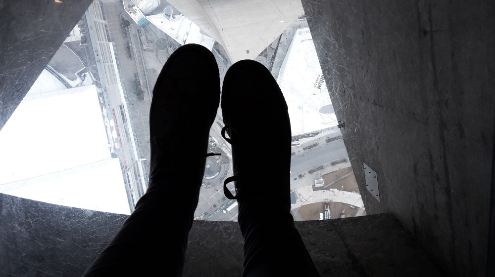 Glass floor in the CN Tower, Toronto