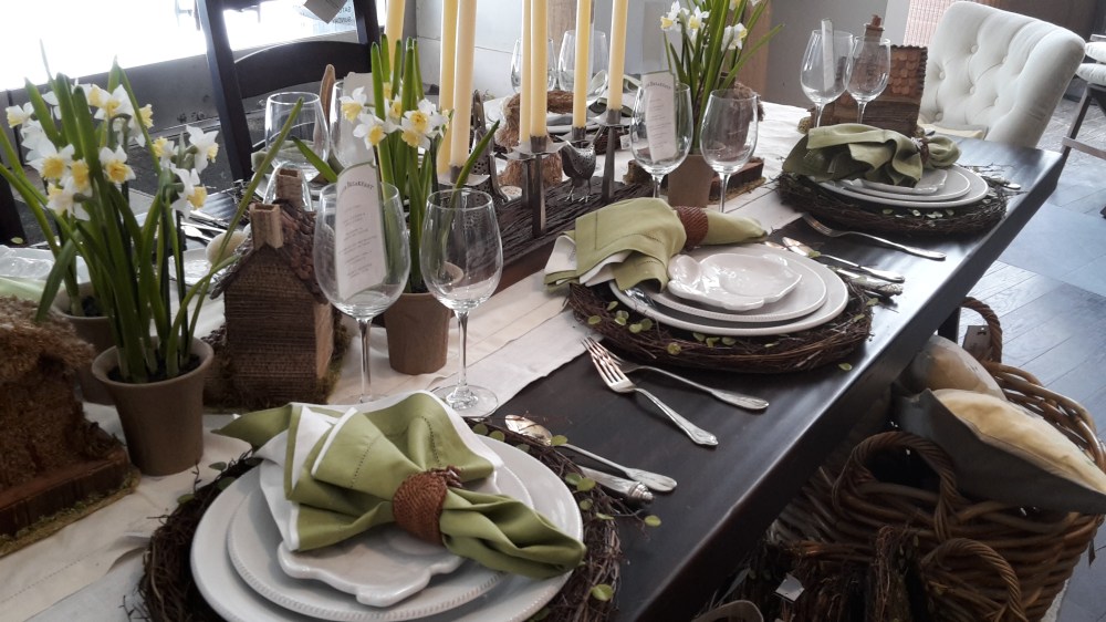 Spring table in Pottery Barn