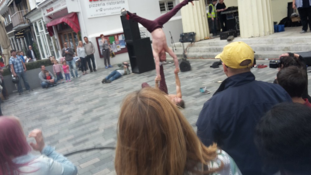 Street performers at Brighton Fringe Festival
