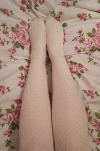 UKTights Le Bourget Laine ecru wool tights