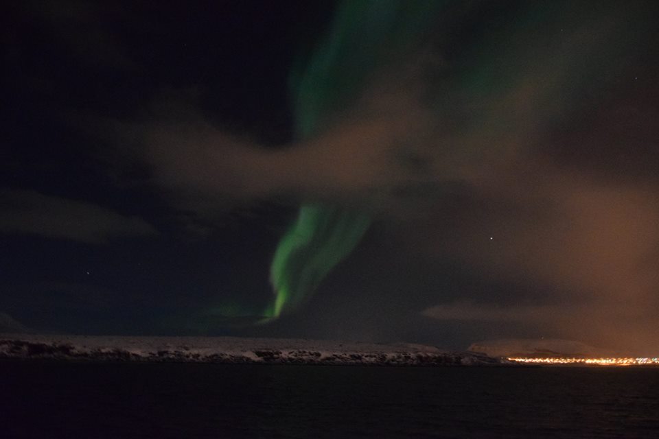 Aurora Borealis over Reykjavik, Iceland