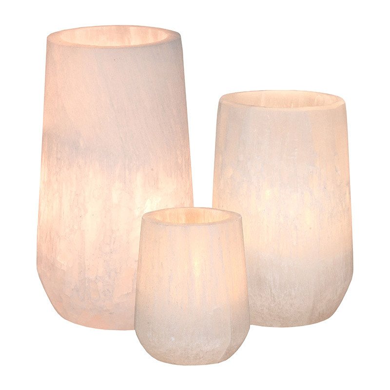 Moonstone Tea Light Holders from [hoo-gah]