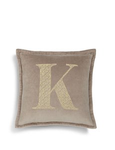 M&S embroidered alphabet cushion