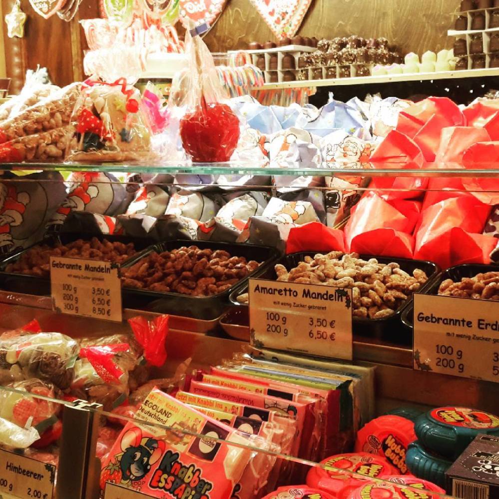 Candied nuts at a German Christmas market