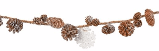 Pine cone and snowflake garland