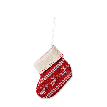 Woollen stocking Christmas tree decoration