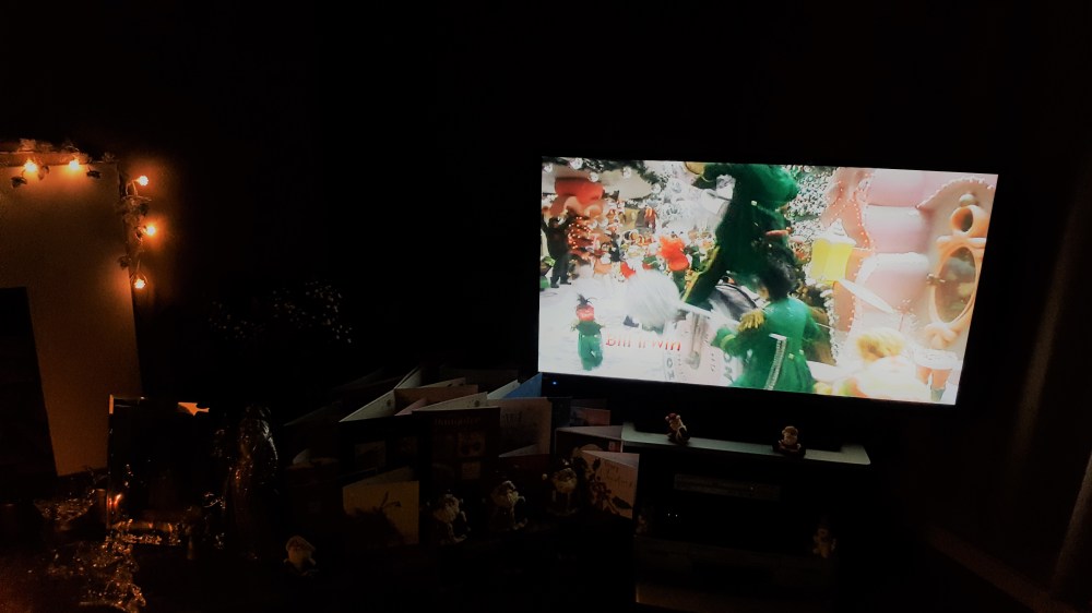 Watching The Grinch on Christmas Eve