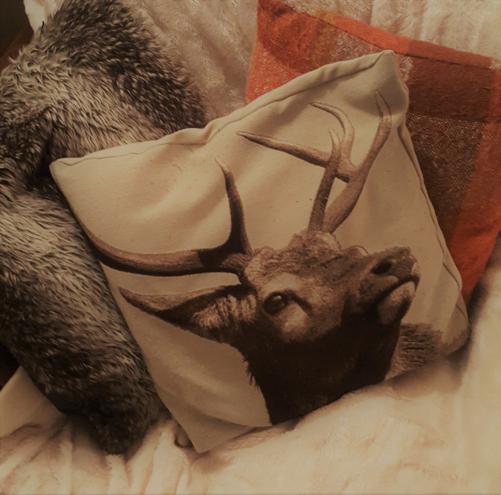 A pile of cosy cushions on an armchair