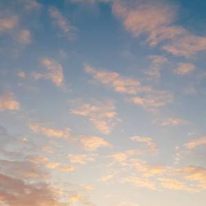 Blue and pink cloudy sky in Brighton
