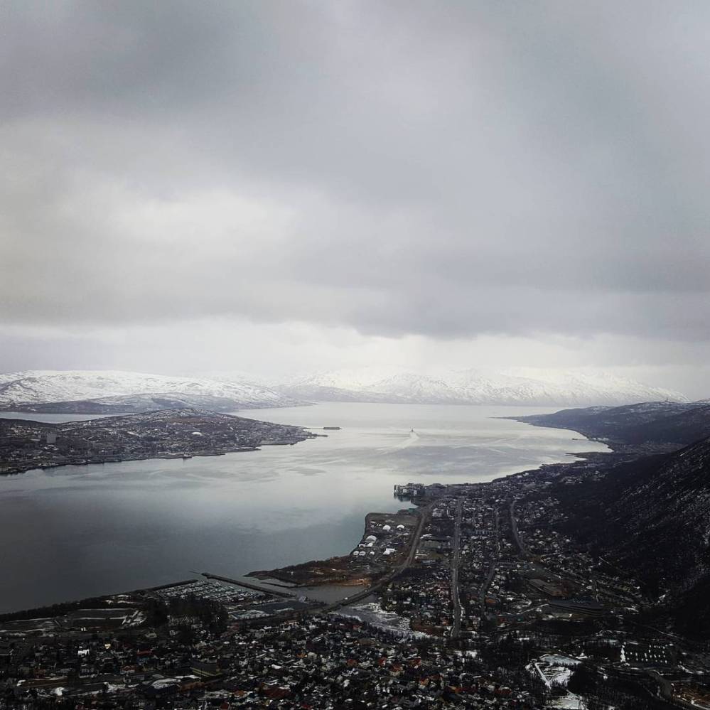 View from Fjellheisen in Tromso, Norway