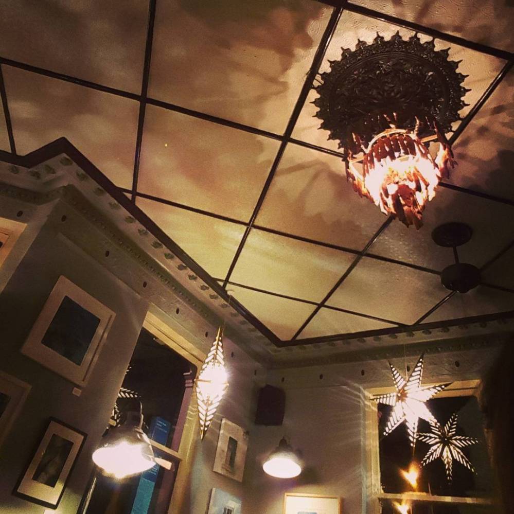 Lamps in Open House pub, Brighton